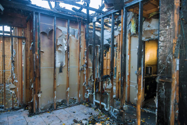 Professional Fire Damage Restoration technician working in Crum Lynne, PA
